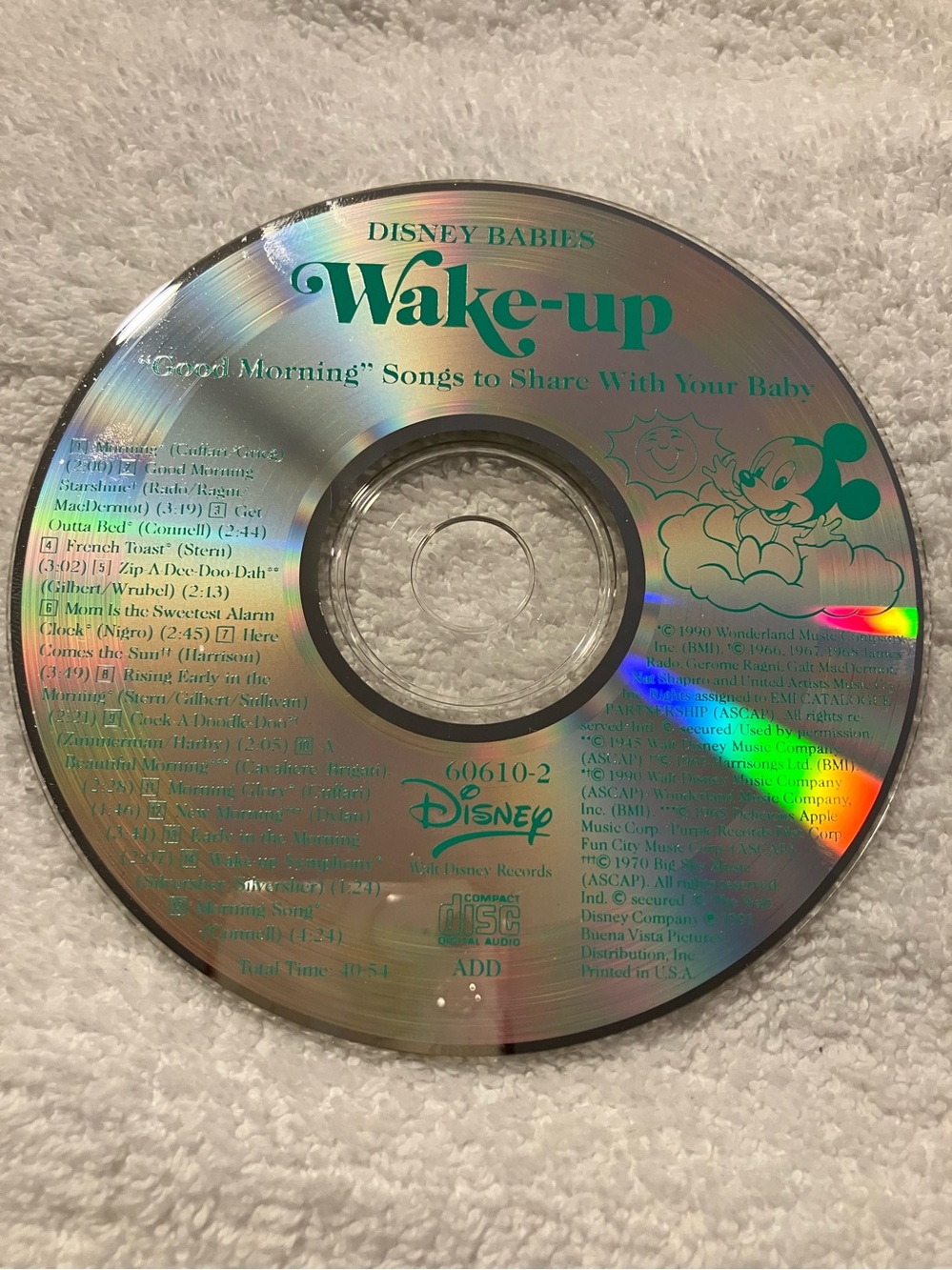 *3/$20* DISNEY BABIES WAKE-UP AUDIO DISC. “GOOD MORNING” SONGS SHARE W/YOUR BABY - Picture 3 of 6